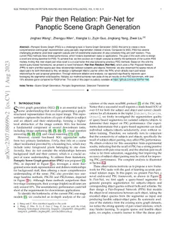 Pair then Relation: Pair-Net for Panoptic Scene Graph Generation