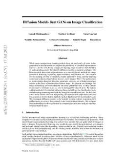 Diffusion Models Beat GANs on Image Classification