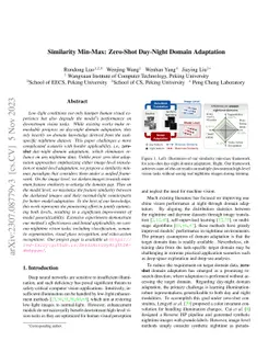 Similarity Min-Max: Zero-Shot Day-Night Domain Adaptation