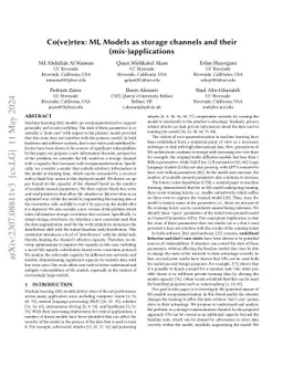 Co(ve)rtex: ML Models as storage channels and their (mis-)applications