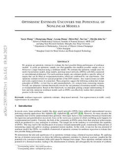 Optimistic Estimate Uncovers the Potential of Nonlinear Models