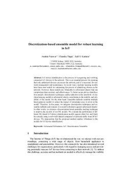 Discretization-based ensemble model for robust learning in IoT