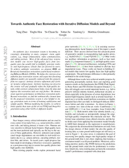 Towards Authentic Face Restoration with Iterative Diffusion Models and
  Beyond