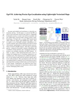 EgoVM: Achieving Precise Ego-Localization using Lightweight Vectorized
  Maps