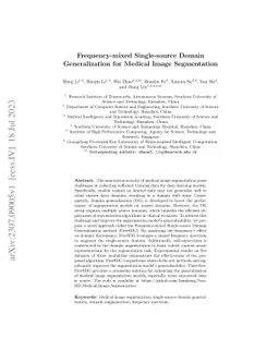 Frequency-mixed Single-source Domain Generalization for Medical Image
  Segmentation
