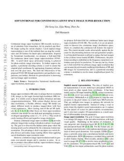 Soft-IntroVAE for Continuous Latent space Image Super-Resolution