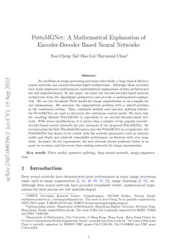 PottsMGNet: A Mathematical Explanation of Encoder-Decoder Based Neural
  Networks
