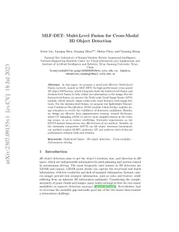 MLF-DET: Multi-Level Fusion for Cross-Modal 3D Object Detection