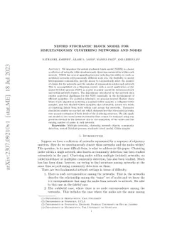 Nested stochastic block model for simultaneously clustering networks and nodes