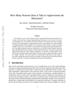How Many Neurons Does it Take to Approximate the Maximum?