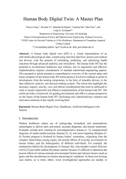 Human Body Digital Twin: A Master Plan
