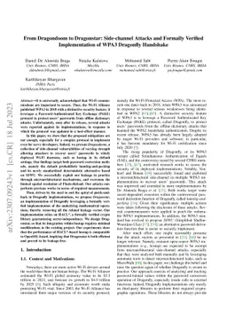 From Dragondoom to Dragonstar: Side-channel Attacks and Formally
  Verified Implementation of WPA3 Dragonfly Handshake