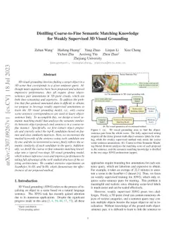 Distilling Coarse-to-Fine Semantic Matching Knowledge for Weakly
  Supervised 3D Visual Grounding