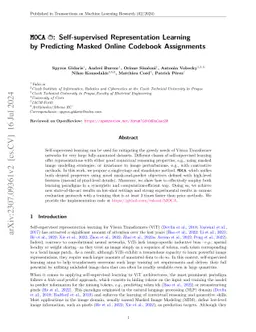 MOCA: Self-supervised Representation Learning by Predicting Masked
  Online Codebook Assignments