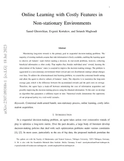 Online Learning with Costly Features in Non-stationary Environments