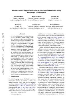 Pseudo Outlier Exposure for Out-of-Distribution Detection using
  Pretrained Transformers