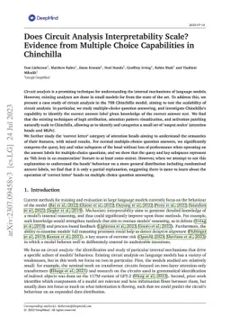 Does Circuit Analysis Interpretability Scale? Evidence from Multiple
  Choice Capabilities in Chinchilla