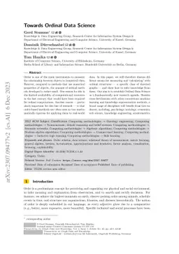 Towards Ordinal Data Science