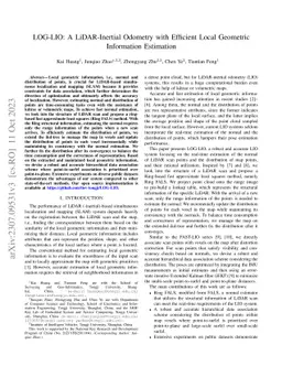 LOG-LIO: A LiDAR-Inertial Odometry with Efficient Local Geometric
  Information Estimation