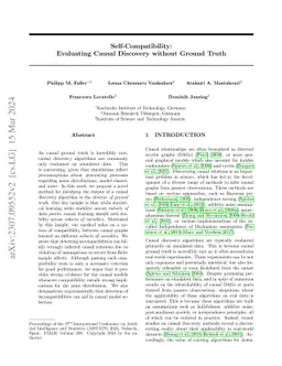 Self-Compatibility: Evaluating Causal Discovery without Ground Truth