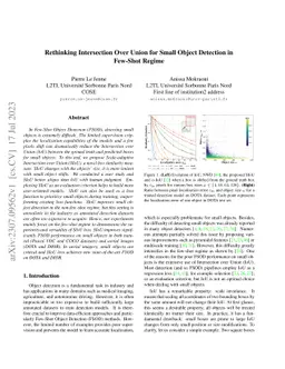 Rethinking Intersection Over Union for Small Object Detection in
  Few-Shot Regime