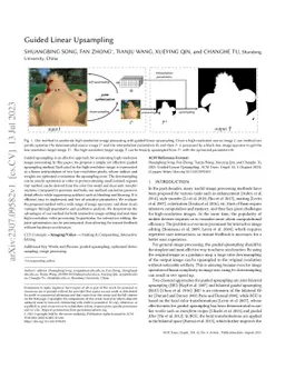 Guided Linear Upsampling