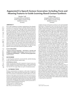 Augmented Co-Speech Gesture Generation: Including Form and Meaning
  Features to Guide Learning-Based Gesture Synthesis