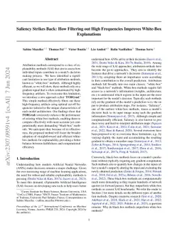 Saliency strikes back: How filtering out high frequencies improves
  white-box explanations