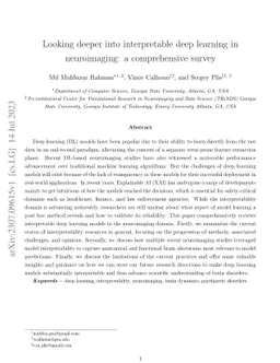 Looking deeper into interpretable deep learning in neuroimaging: a
  comprehensive survey