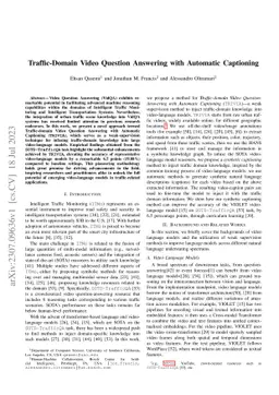 Traffic-Domain Video Question Answering with Automatic Captioning