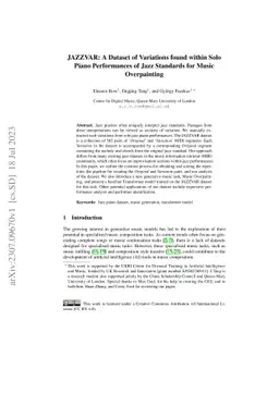 JAZZVAR: A Dataset of Variations found within Solo Piano Performances of
  Jazz Standards for Music Overpainting