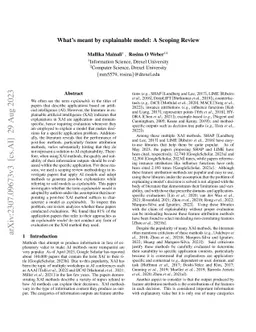 What's meant by explainable model: A Scoping Review