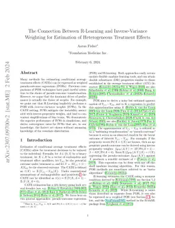 The Connection Between R-Learning and Inverse-Variance Weighting for
  Estimation of Heterogeneous Treatment Effects