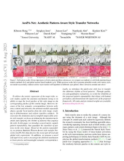 AesPA-Net: Aesthetic Pattern-Aware Style Transfer Networks