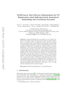 SAMConvex: Fast Discrete Optimization for CT Registration using Self-supervised Anatomical Embedding and Correlation Pyramid