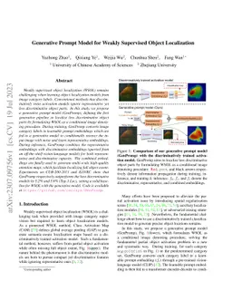 Generative Prompt Model for Weakly Supervised Object Localization