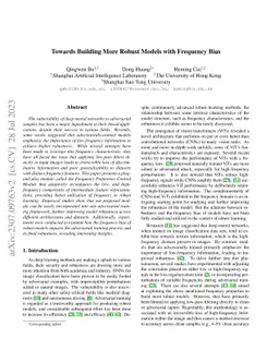 Towards Building More Robust Models with Frequency Bias