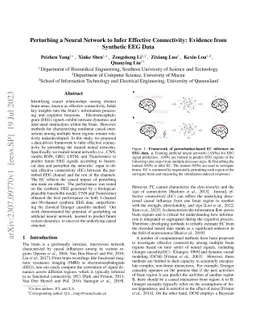 Perturbing a Neural Network to Infer Effective Connectivity: Evidence
  from Synthetic EEG Data