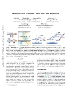 Density-invariant Features for Distant Point Cloud Registration
