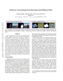 Text2Layer: Layered Image Generation using Latent Diffusion Model