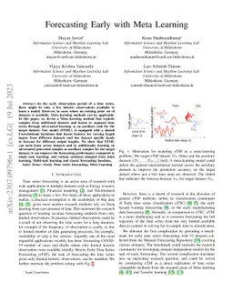Forecasting Early with Meta Learning