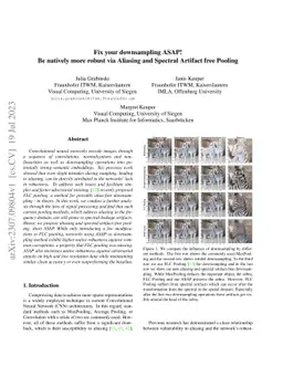 Fix your downsampling ASAP! Be natively more robust via Aliasing and Spectral Artifact free Pooling