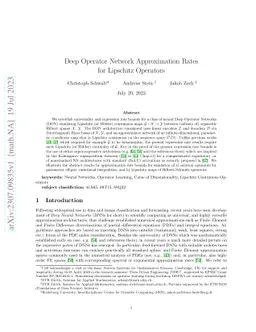 Deep Operator Network Approximation Rates for Lipschitz Operators