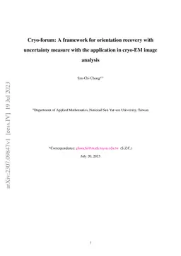 Cryo-forum: A framework for orientation recovery with uncertainty
  measure with the application in cryo-EM image analysis