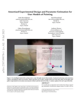 Amortised Experimental Design and Parameter Estimation for User Models
  of Pointing