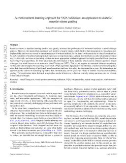 A reinforcement learning approach for VQA validation: an application to
  diabetic macular edema grading