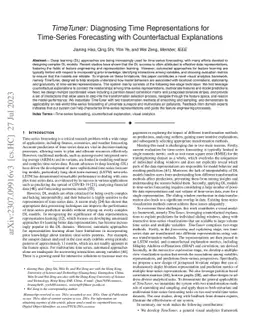 TimeTuner: Diagnosing Time Representations for Time-Series Forecasting
  with Counterfactual Explanations