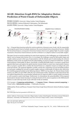 AGAR: Attention Graph-RNN for Adaptative Motion Prediction of Point
  Clouds of Deformable Objects