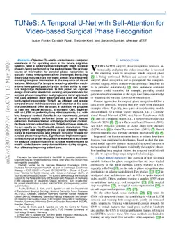 TUNeS: A Temporal U-Net with Self-Attention for Video-based Surgical
  Phase Recognition