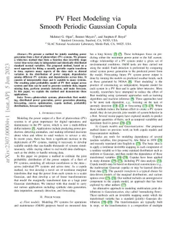 PV Fleet Modeling via Smooth Periodic Gaussian Copula